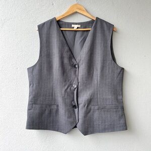 H&M | Tailored Grey Pinstripe Vest